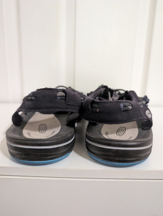 Keen Mens Sandals Uneek Bungee Cord Black Blue Rope Shoes Hiking Water Size 12 main image 5